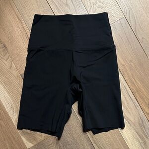 High-Rise Black Women’s Bike Shorts with Supportive Waistband